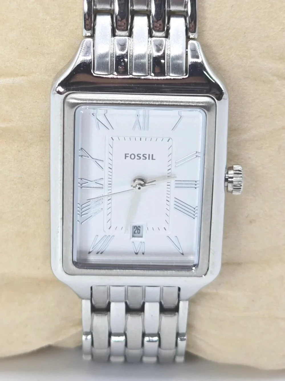 Fossil Raquel ES5221 Women's Silver-Tone Bracelet Watch 23mm